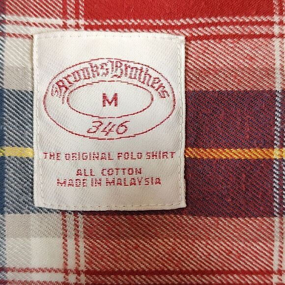 Brooks Brothers Men's Cotton Plaid Long Sleeve Button Down Shirt Preppy Size M - Picture 2 of 11